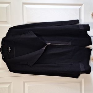 Black Athleta merino wool blend zip up cardigan jacket
